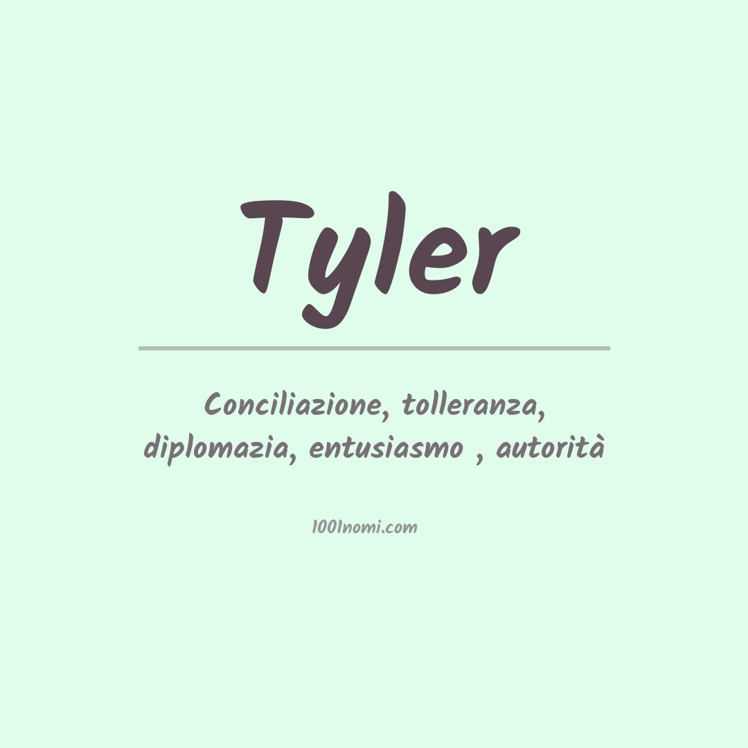 Significato del nome Tyler