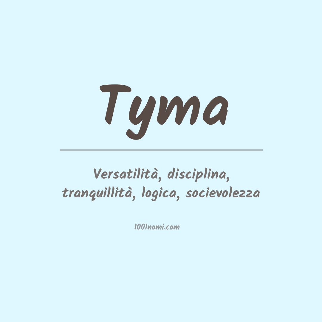 Significato del nome Tyma