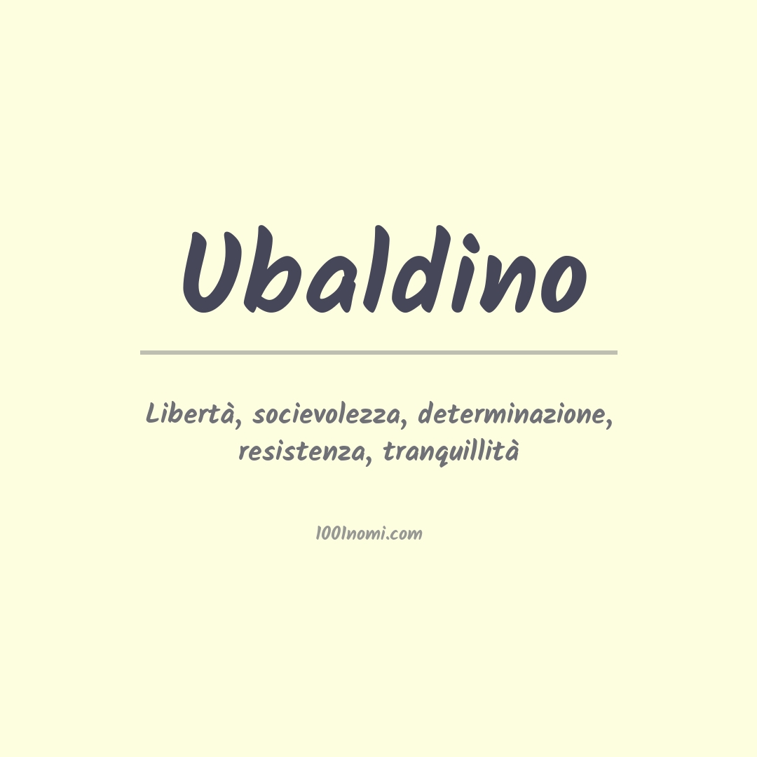 Significato del nome Ubaldino