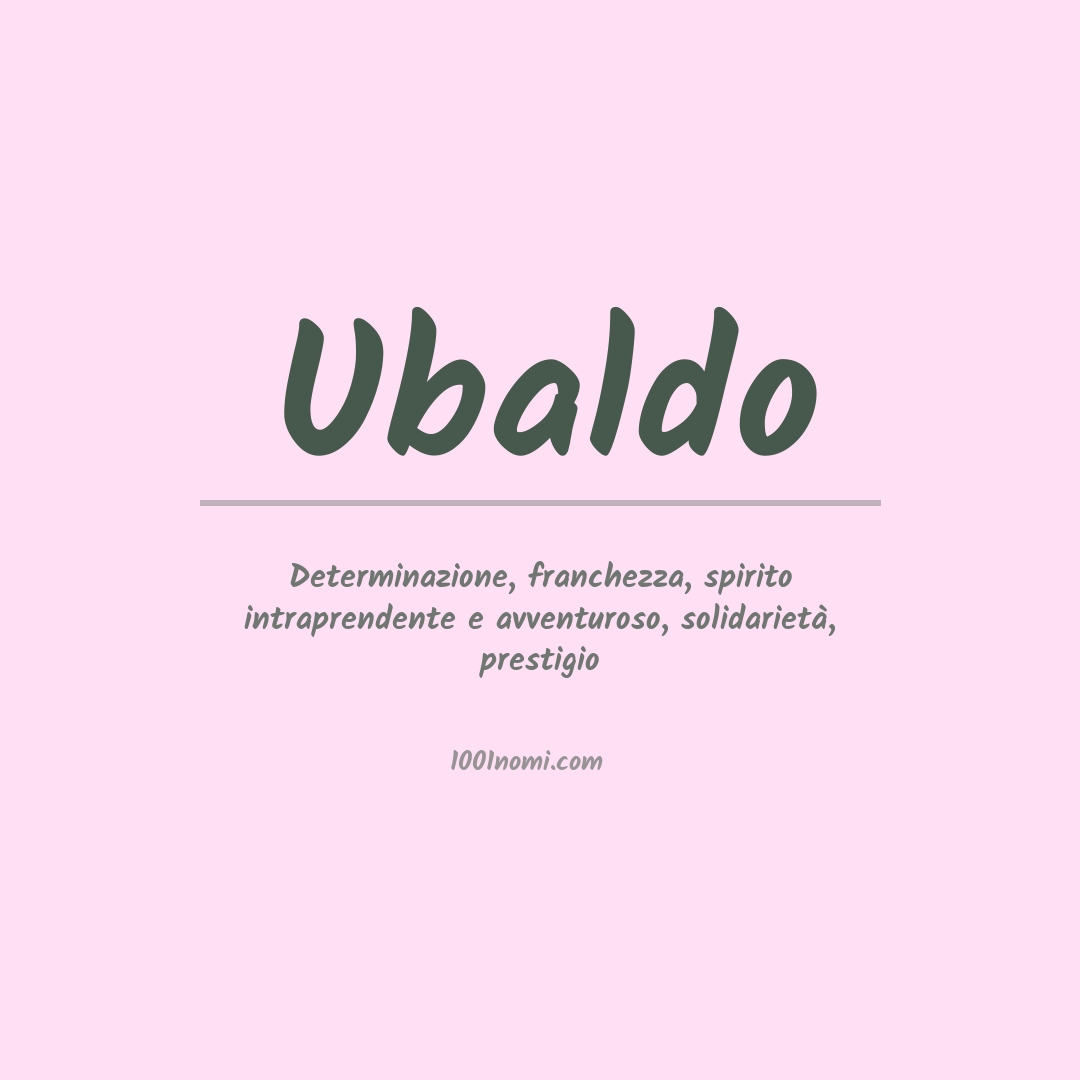Significato del nome Ubaldo