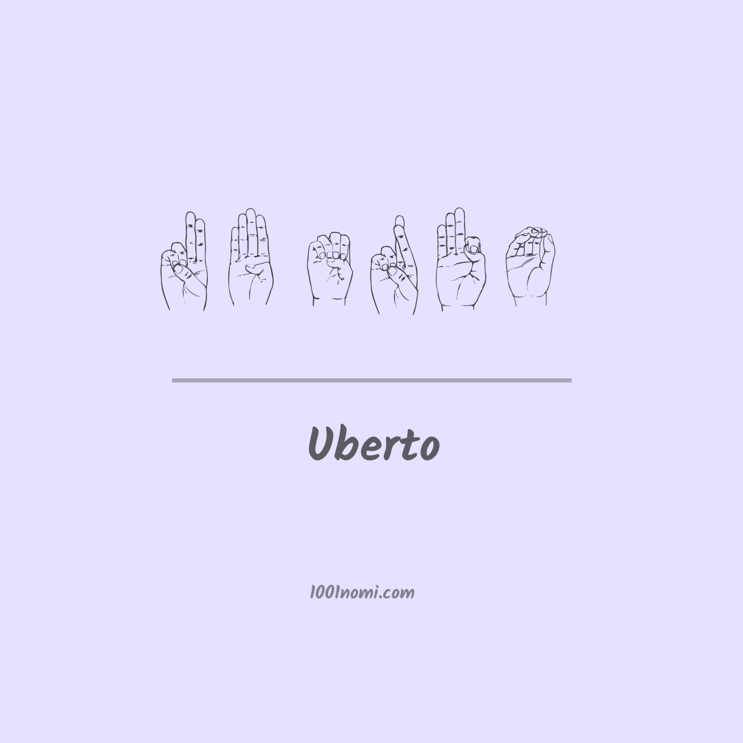 Uberto nella lingua dei segni