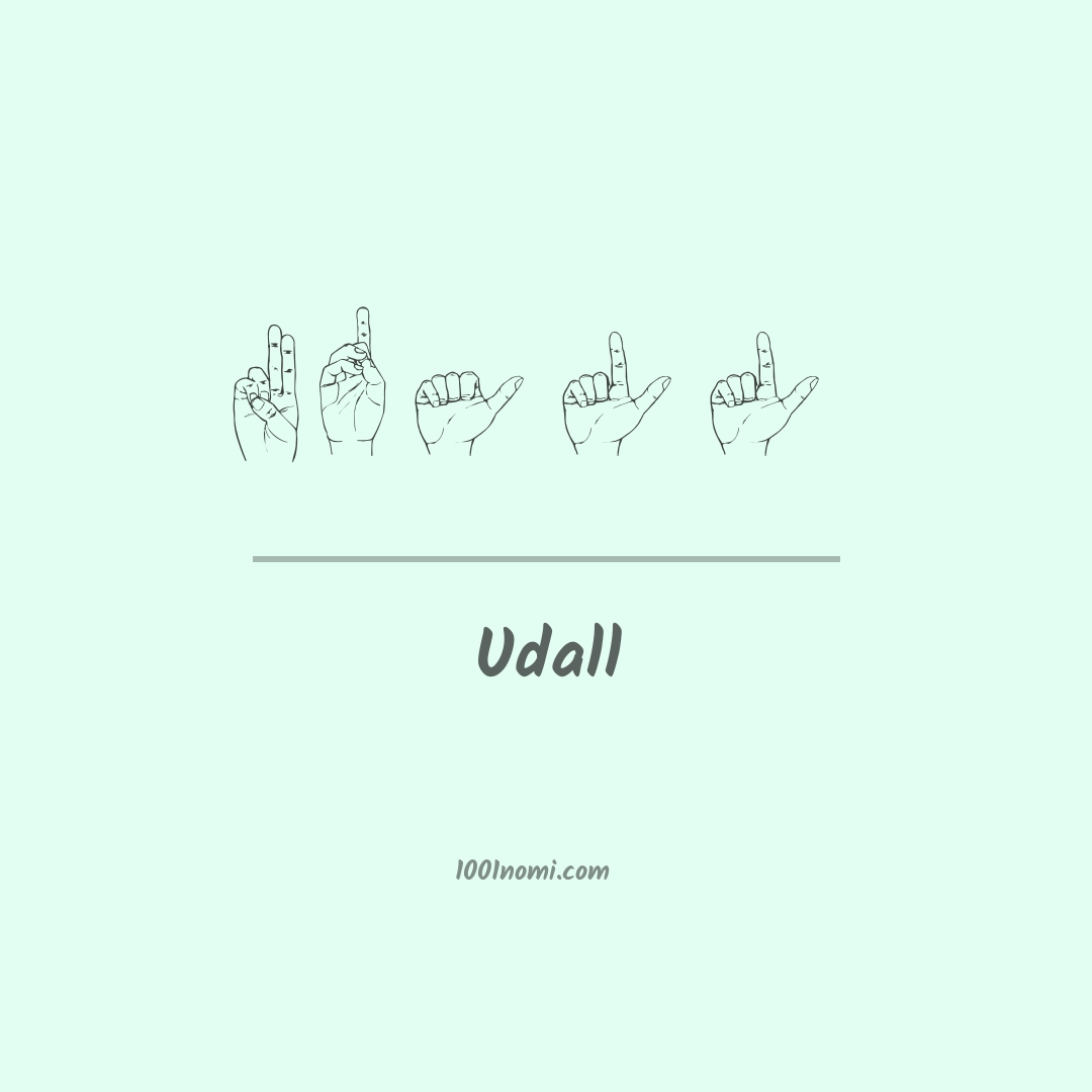 Udall nella lingua dei segni