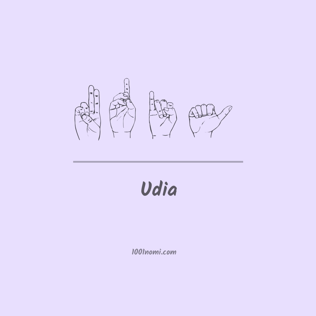 Udia nella lingua dei segni