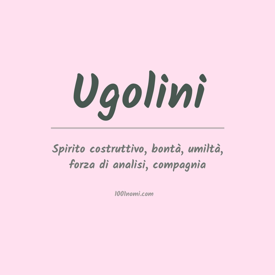 Significato del nome Ugolini