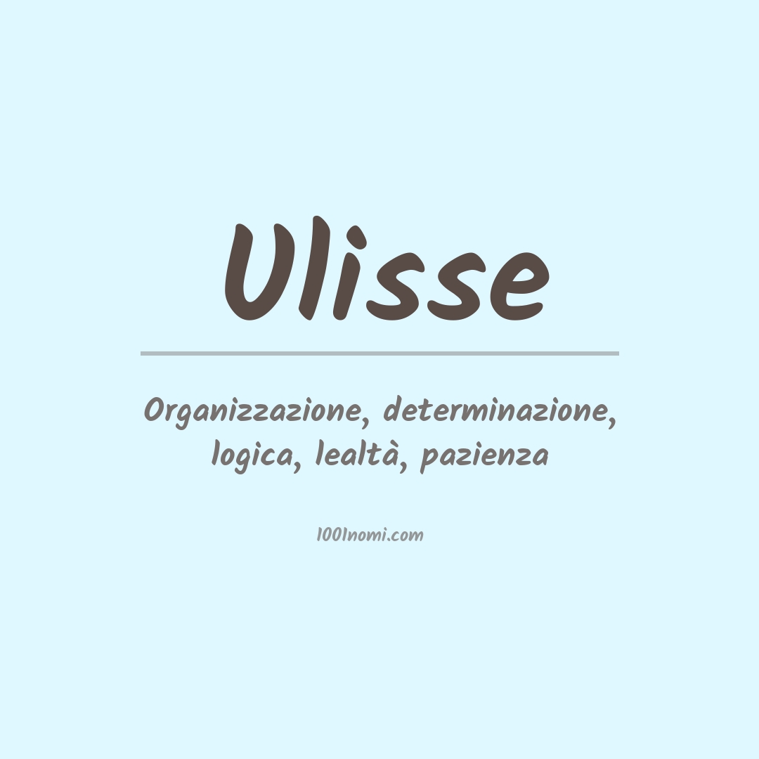 Significato del nome Ulisse Significato del nome Ulisse
