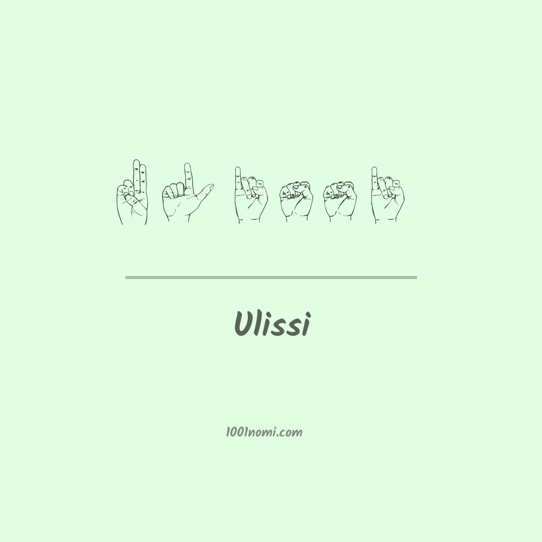 Ulissi nella lingua dei segni