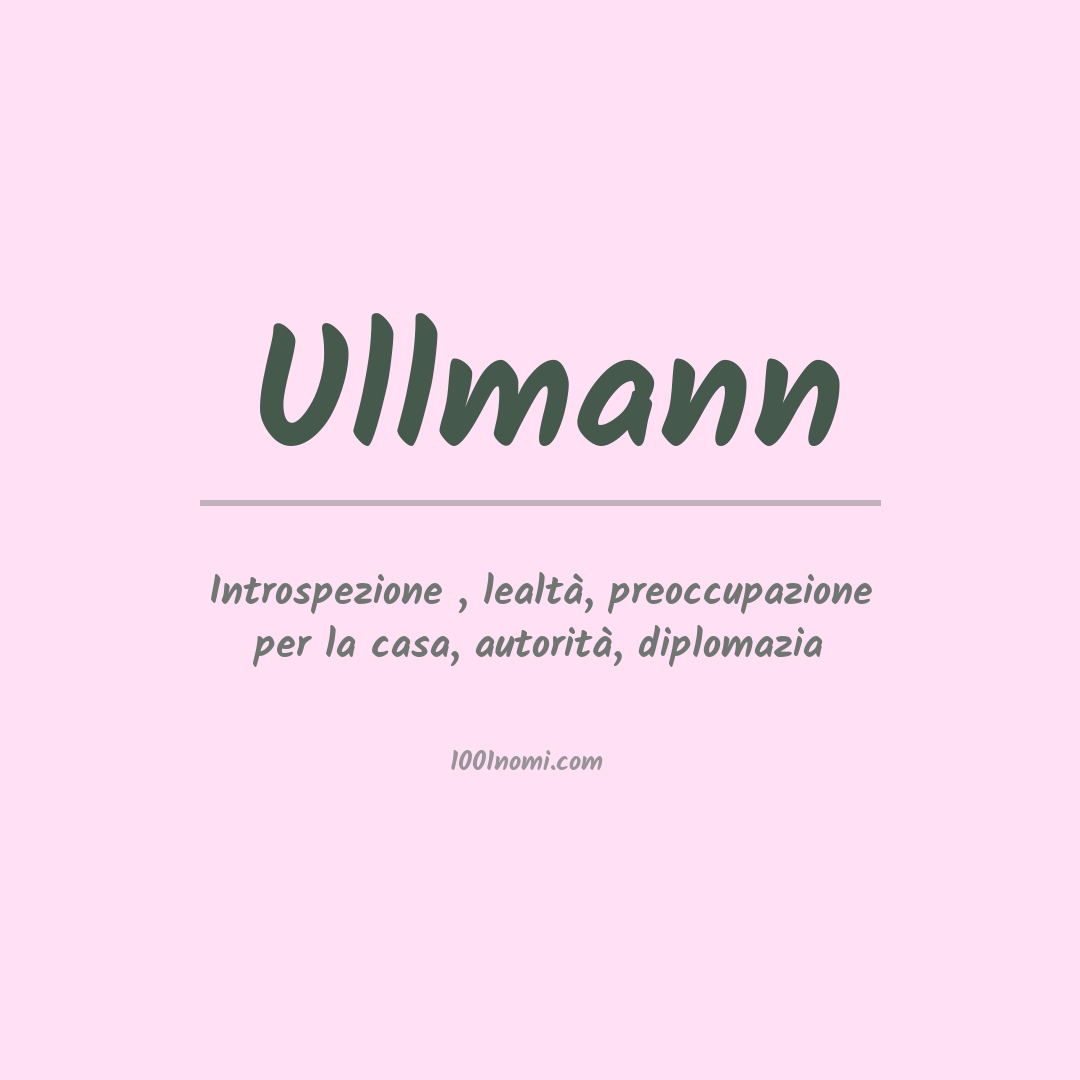 Significato del nome Ullmann