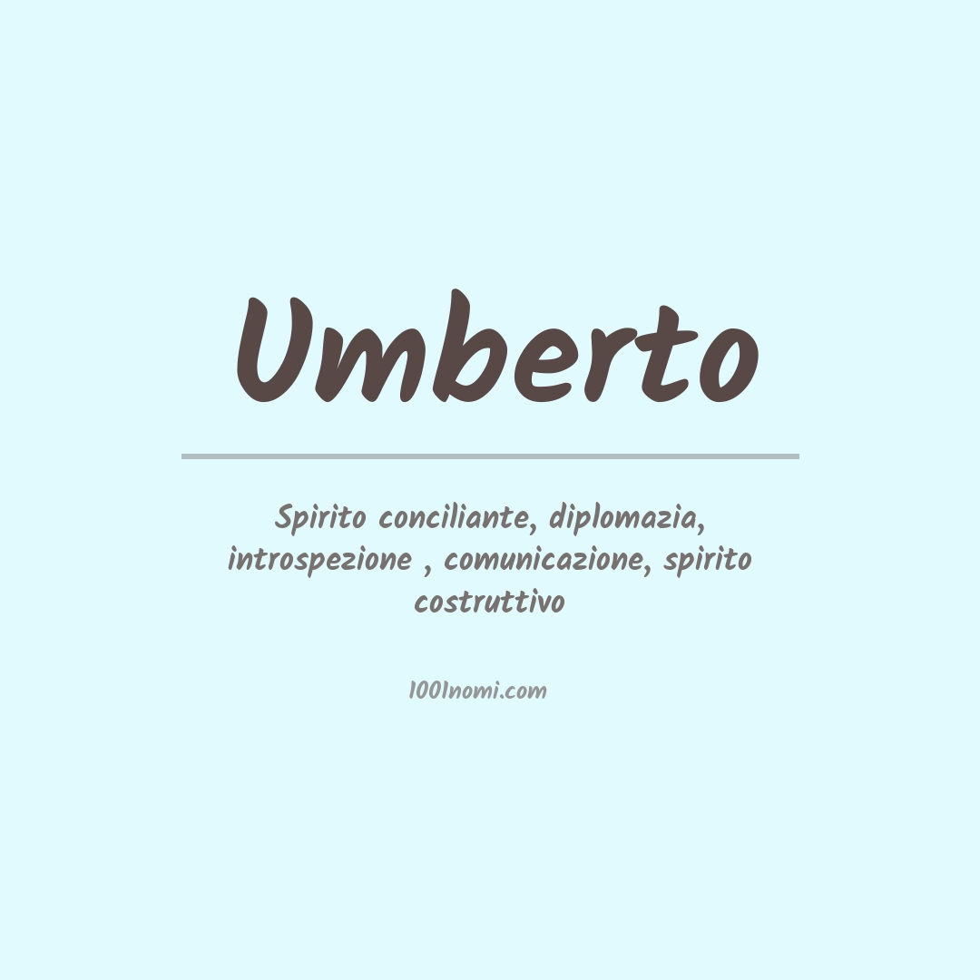 Significato del nome Umberto