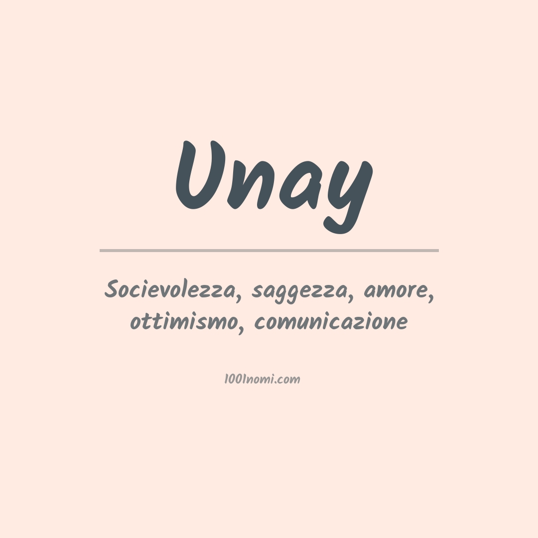 Significato del nome Unay