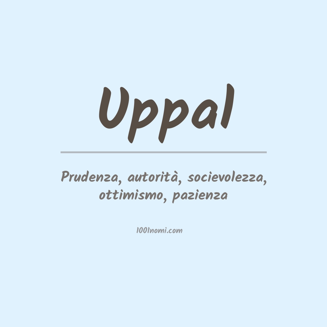 Significato del nome Uppal