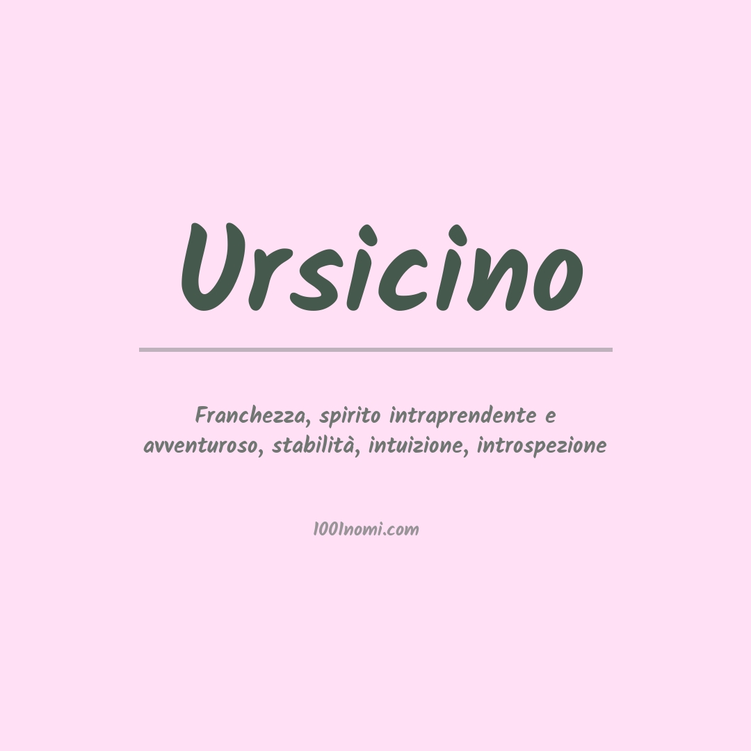 Significato del nome Ursicino