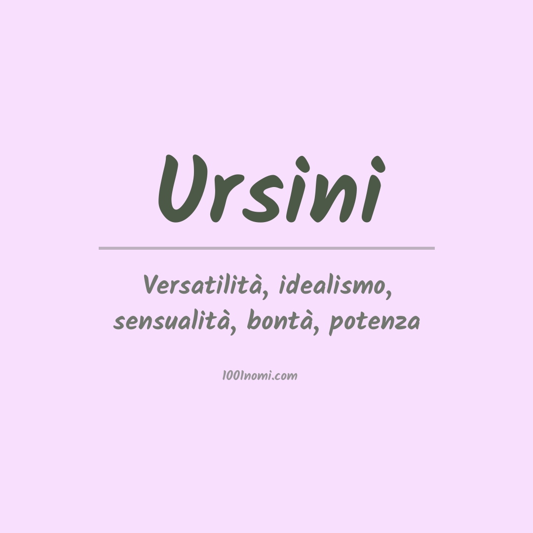 Significato del nome Ursini