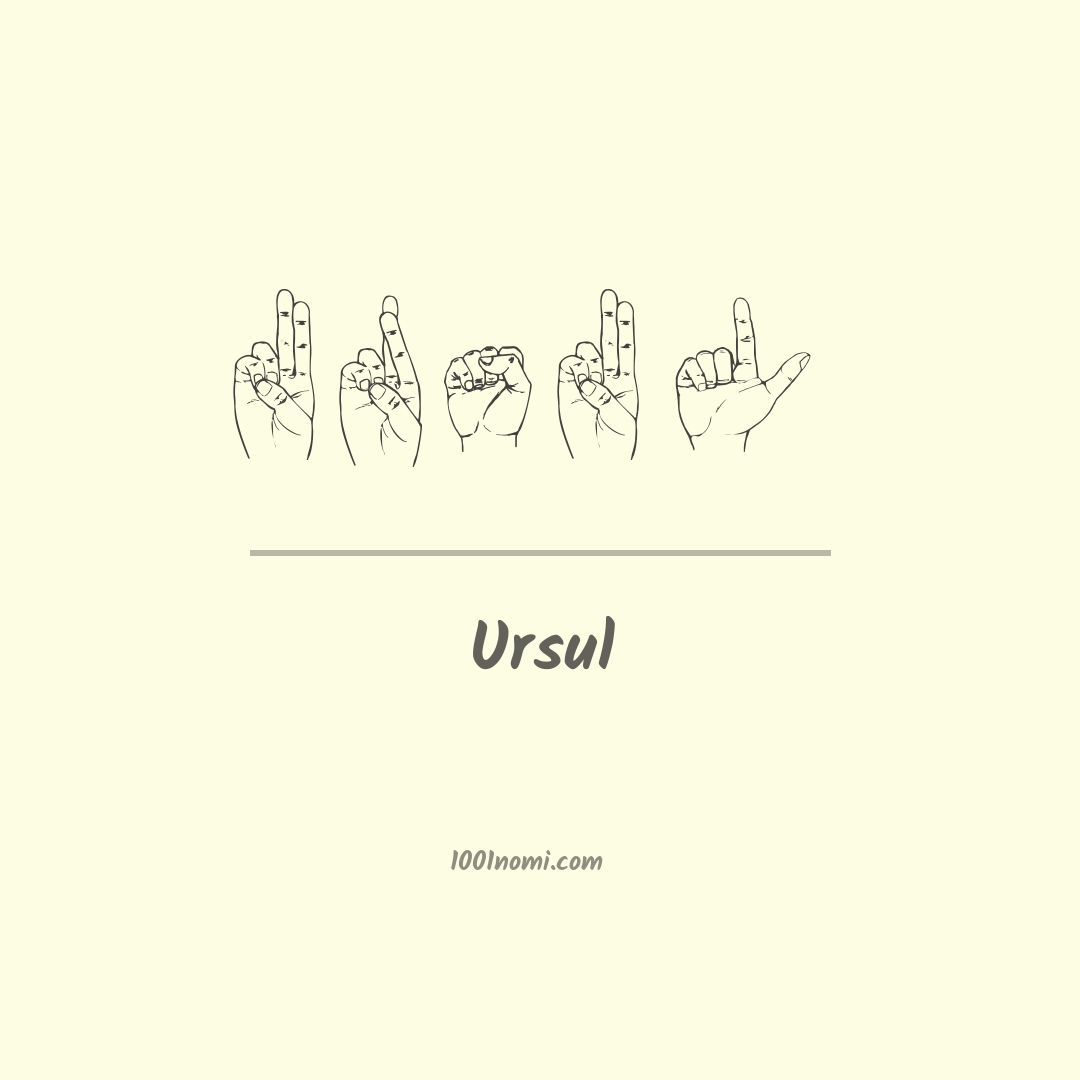 Ursul nella lingua dei segni Ursul nella lingua dei segni