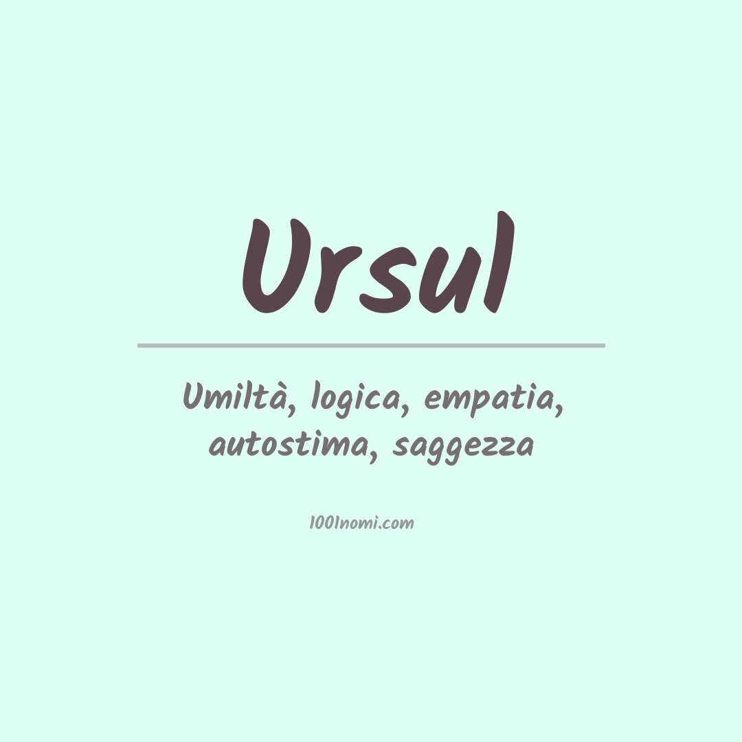 Significato del nome Ursul Significato del nome Ursul