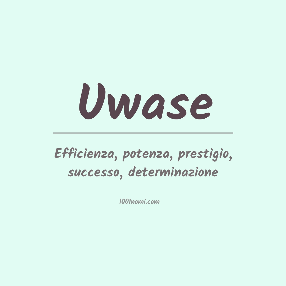 Significato del nome Uwase