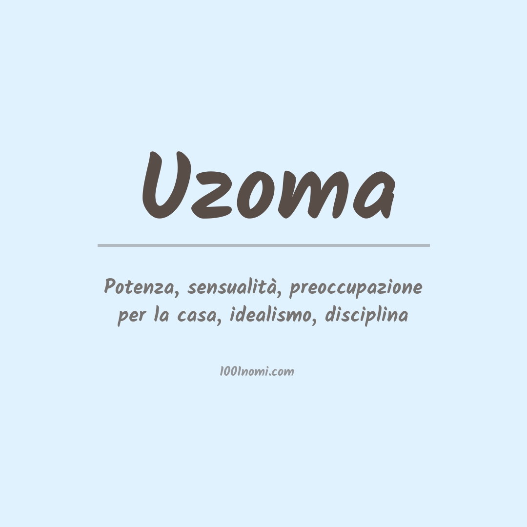 Significato del nome Uzoma