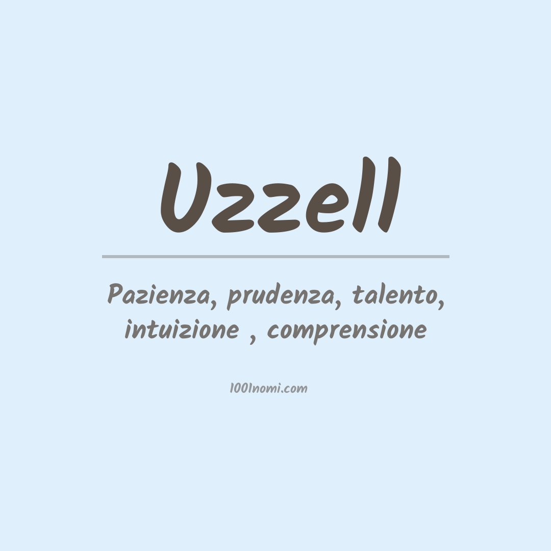 Significato del nome Uzzell