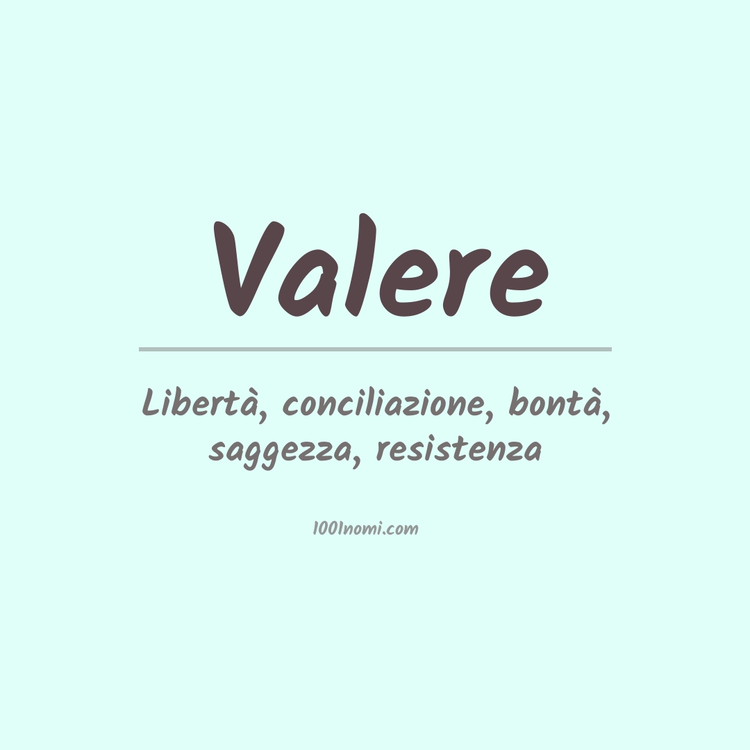 Significato del nome Valere