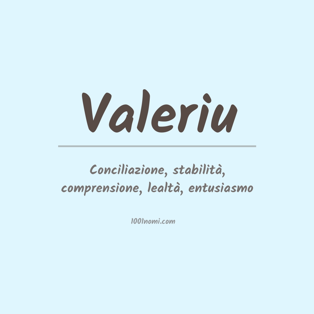 Significato del nome Valeriu