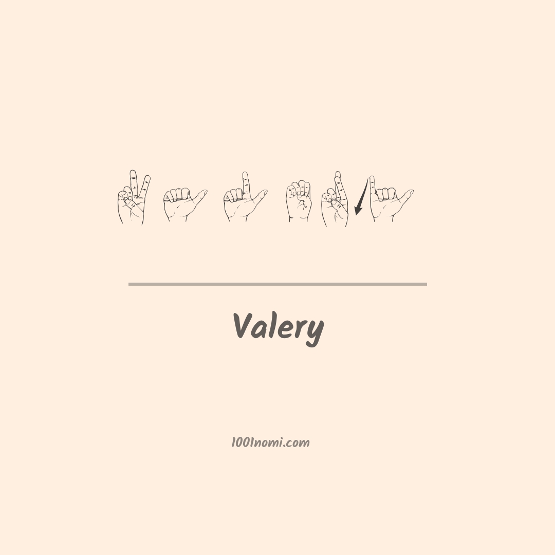 Valery nella lingua dei segni