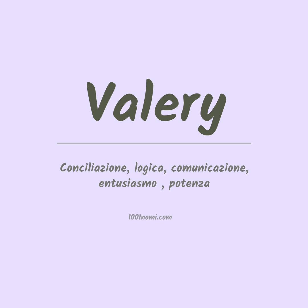 Significato del nome Valery
