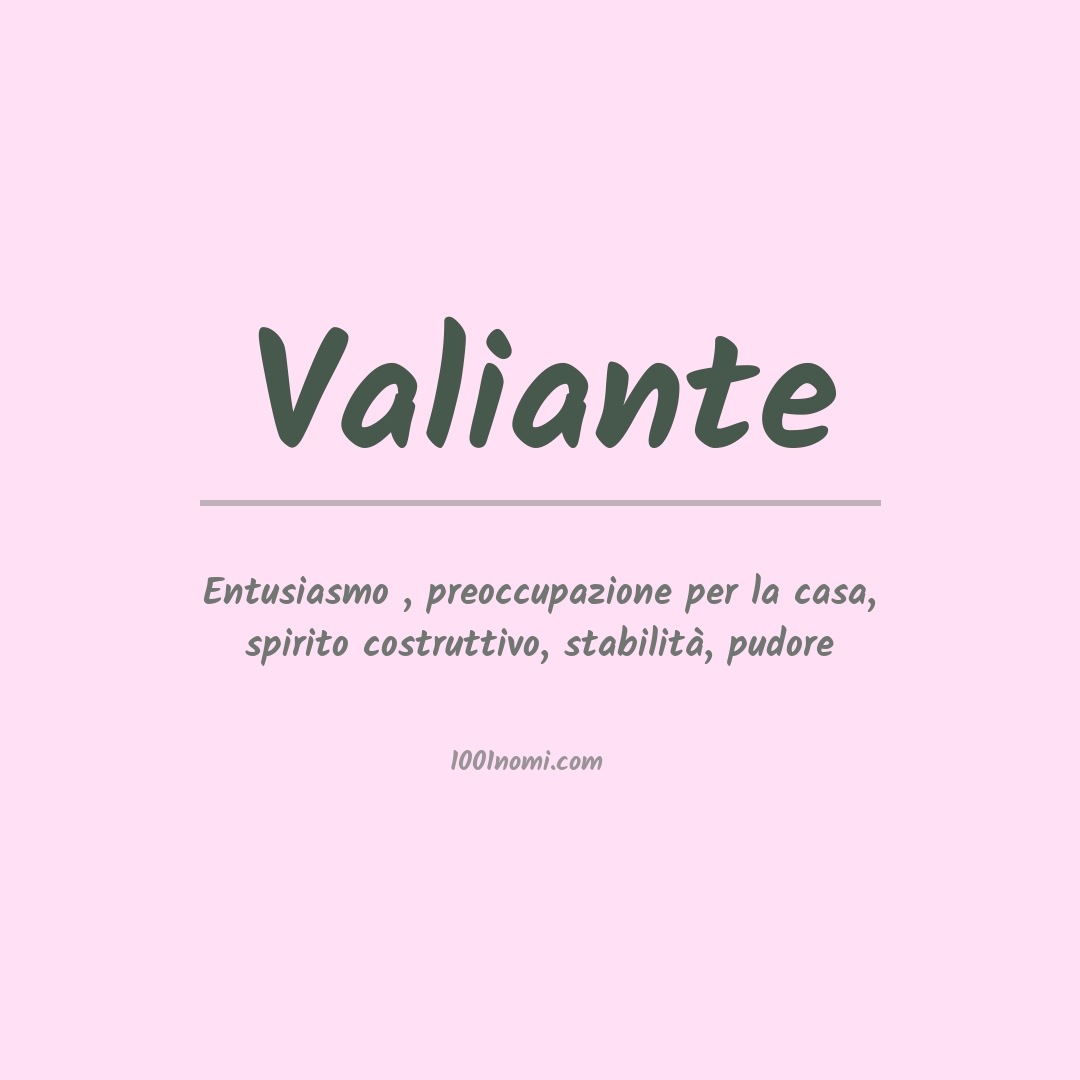 Significato del nome Valiante Significato del nome Valiante