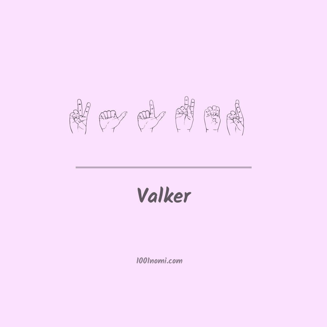 Valker nella lingua dei segni