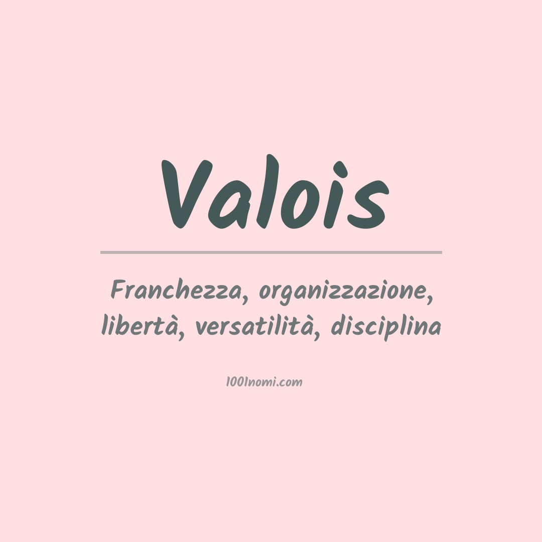 Significato del nome Valois