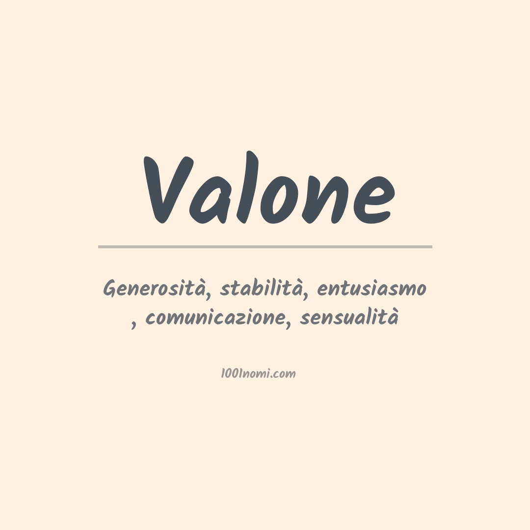 Significato del nome Valone