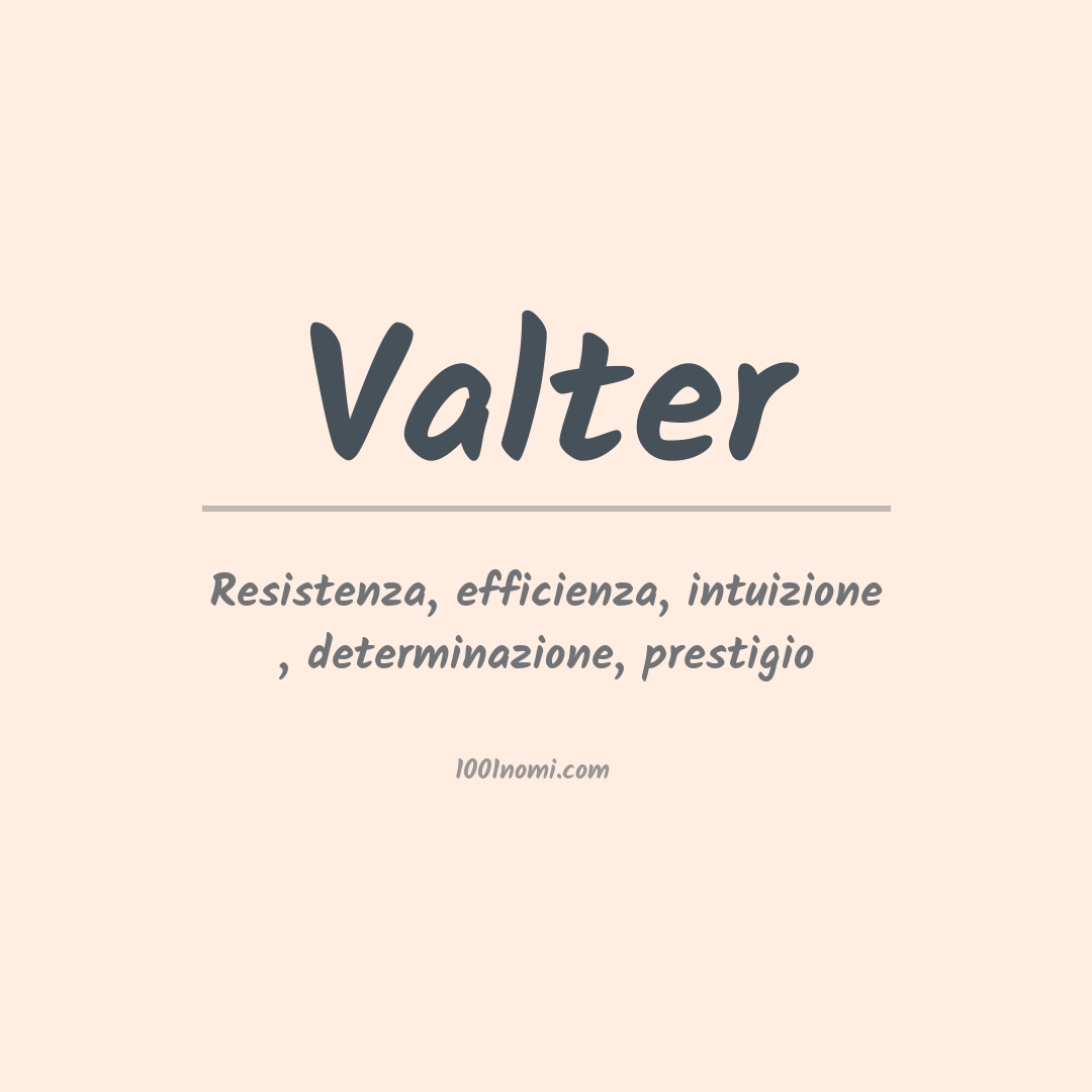 Significato del nome Valter