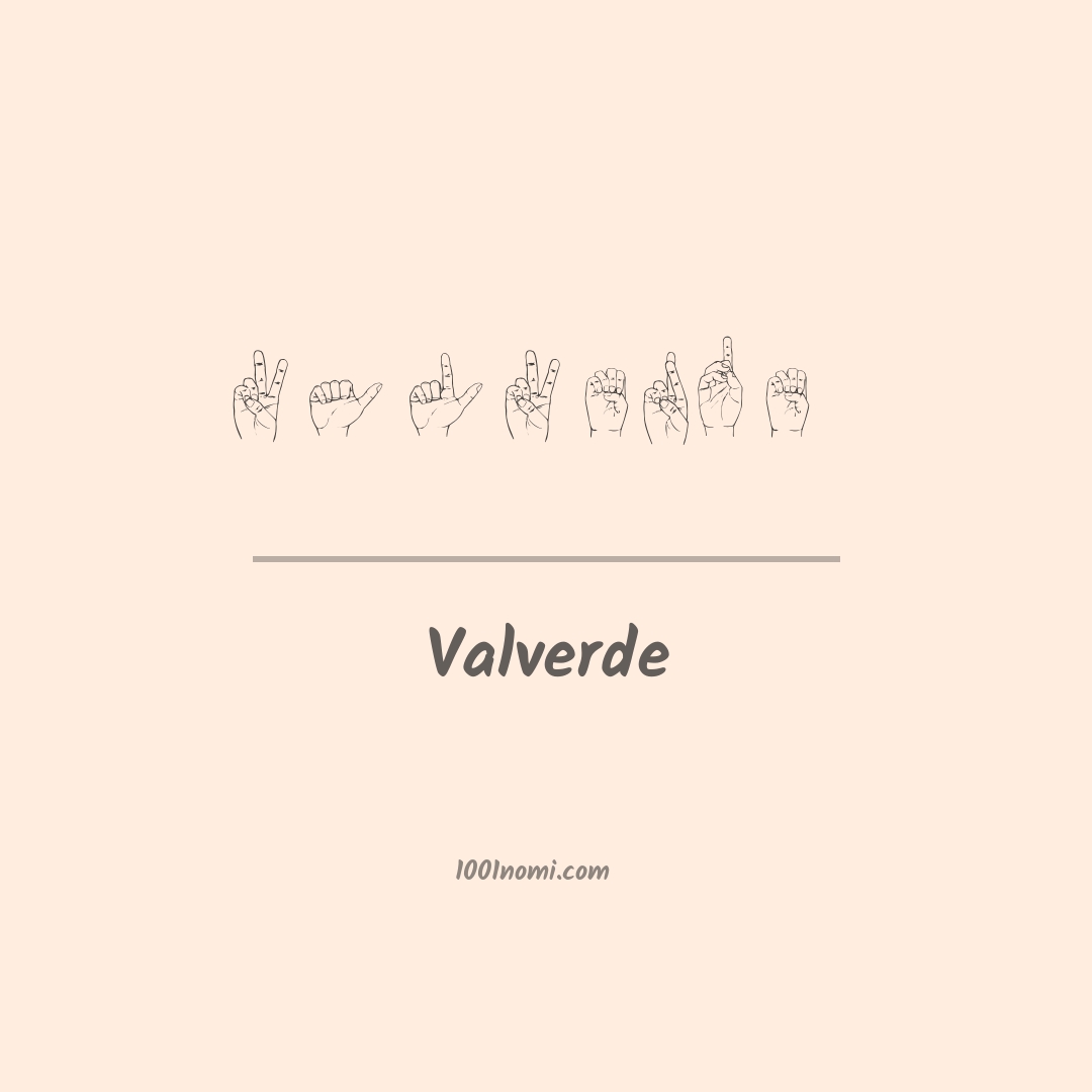 Valverde nella lingua dei segni