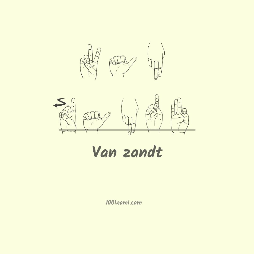 Van zandt nella lingua dei segni