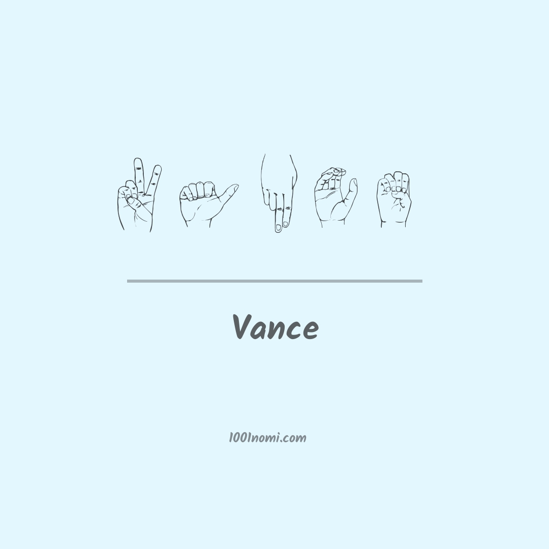 Vance nella lingua dei segni