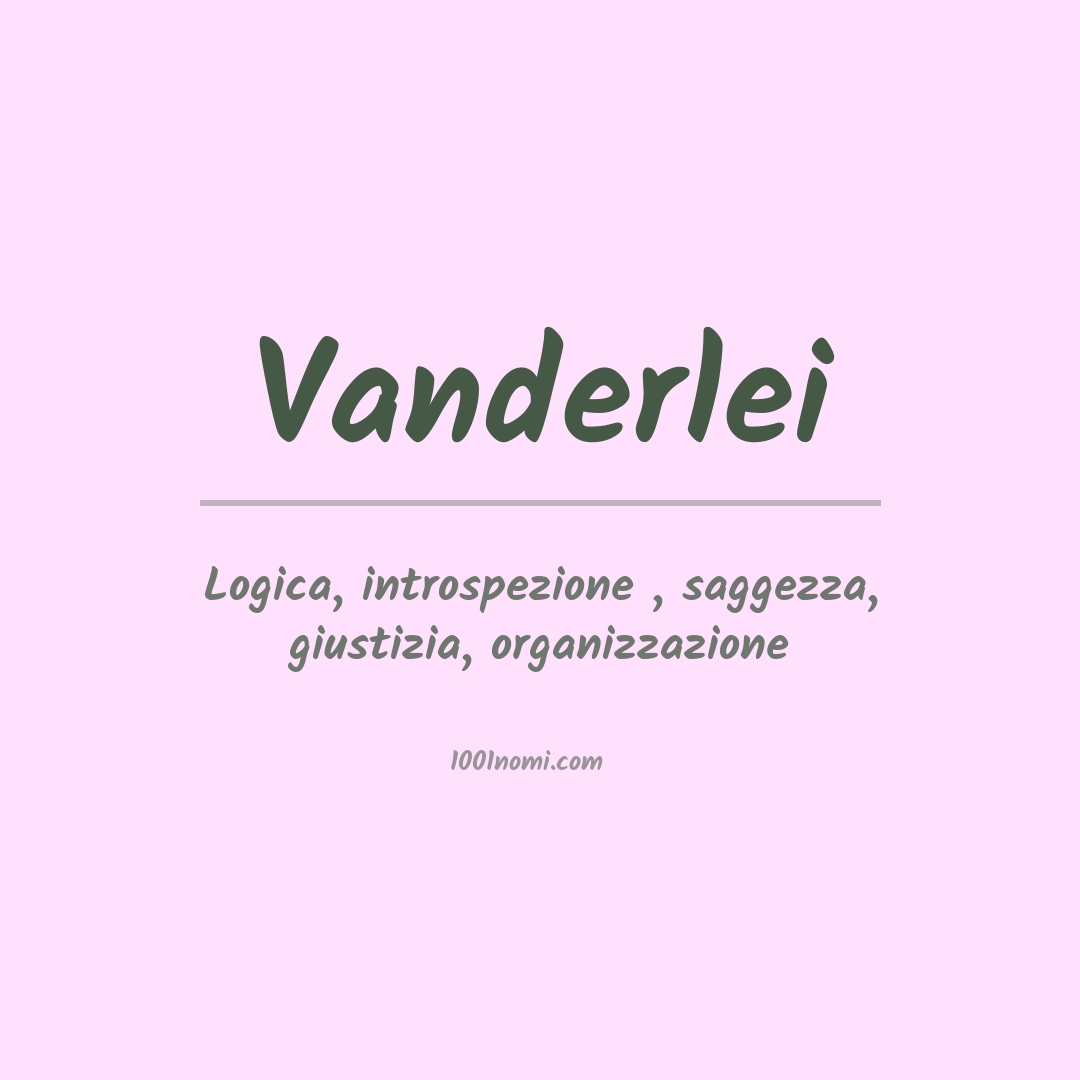 Significato del nome Vanderlei