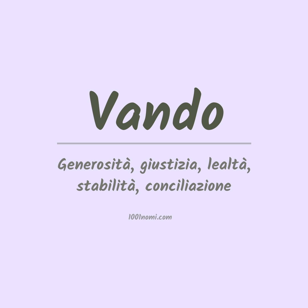 Significato del nome Vando