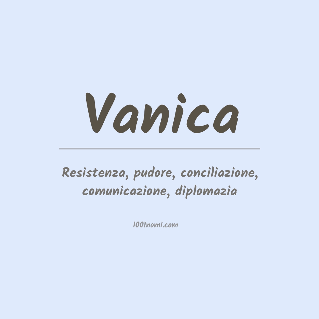 Significato del nome Vanica Significato del nome Vanica