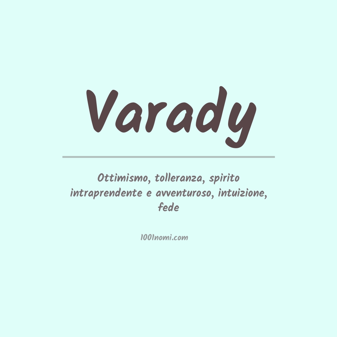 Significato del nome Varady