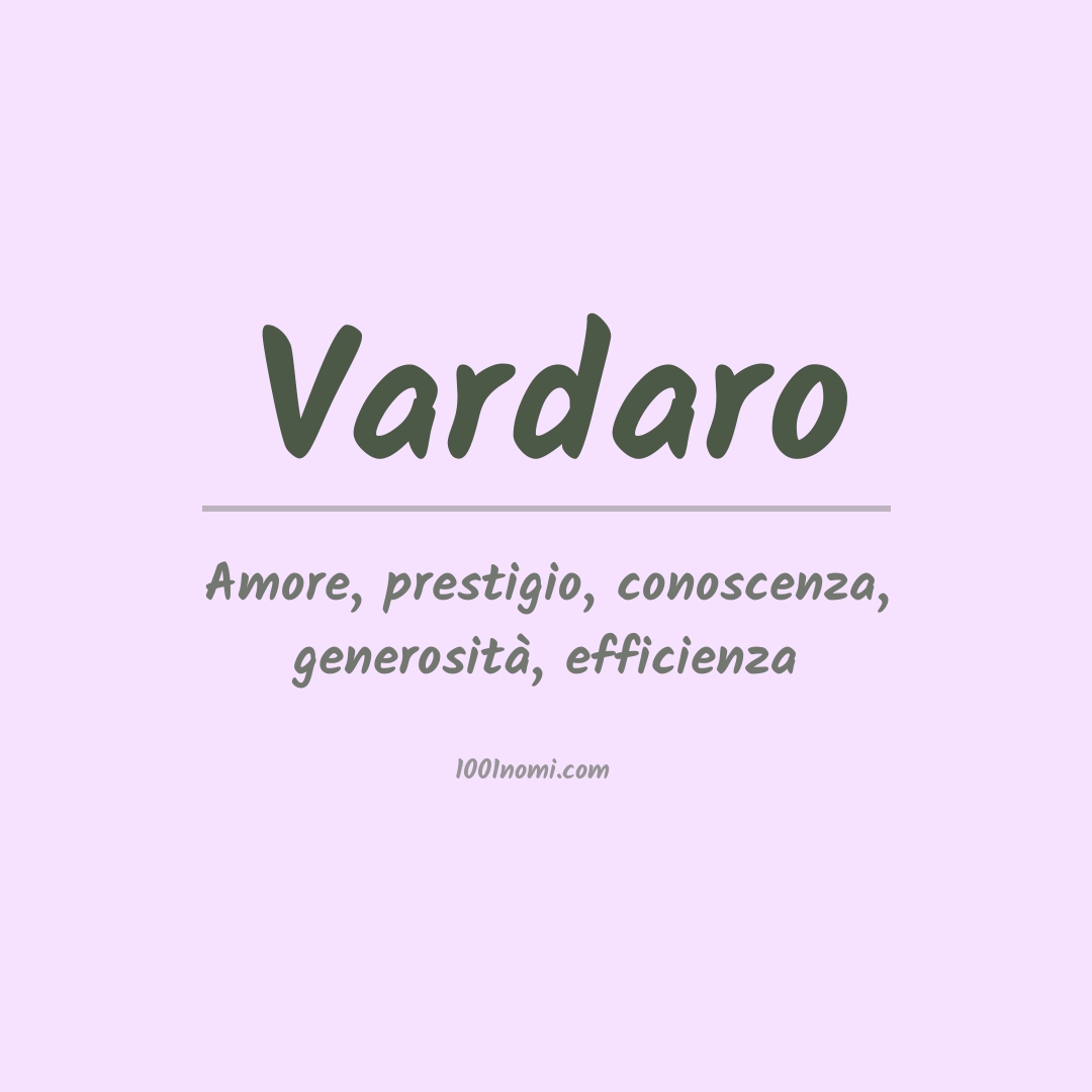 Significato del nome Vardaro