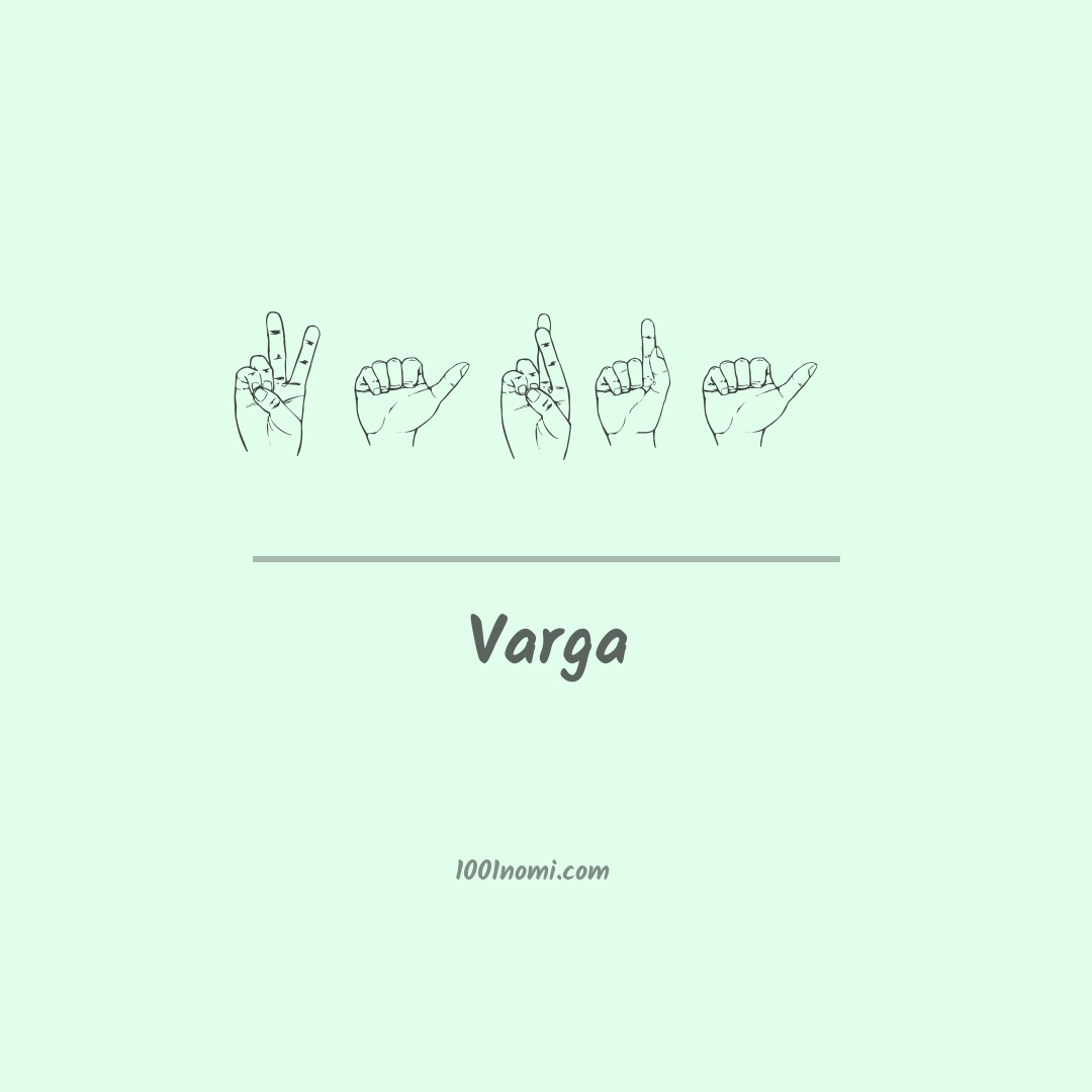 Varga nella lingua dei segni