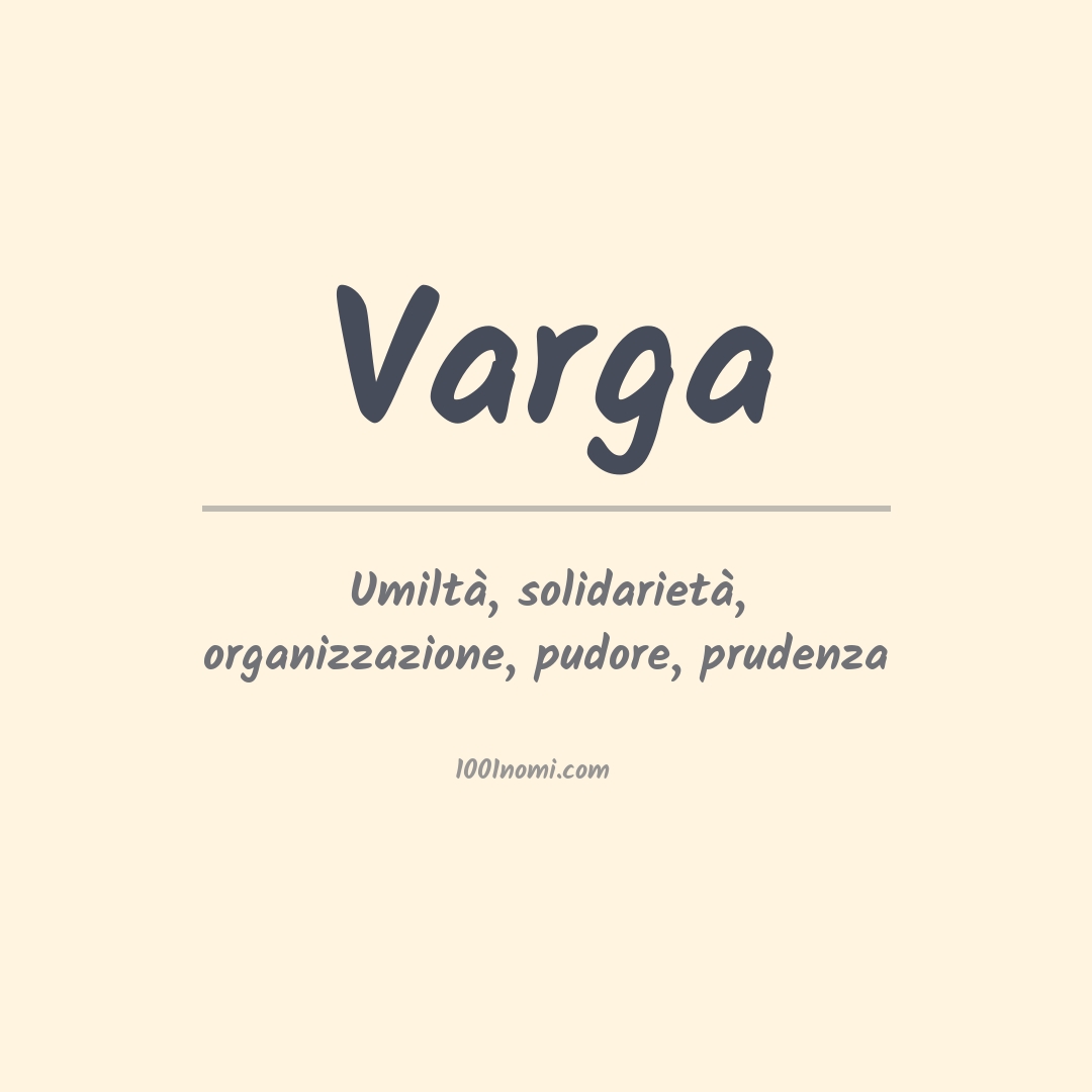 Significato del nome Varga