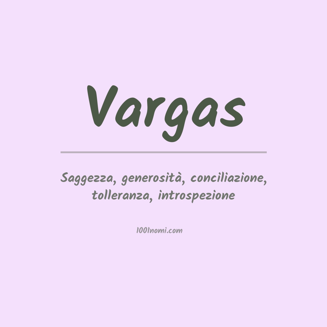 Significato del nome Vargas