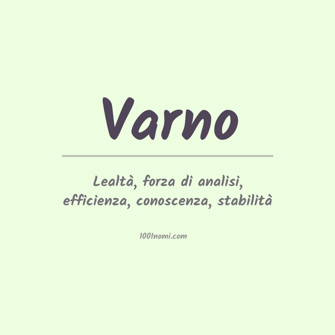 Significato del nome Varno