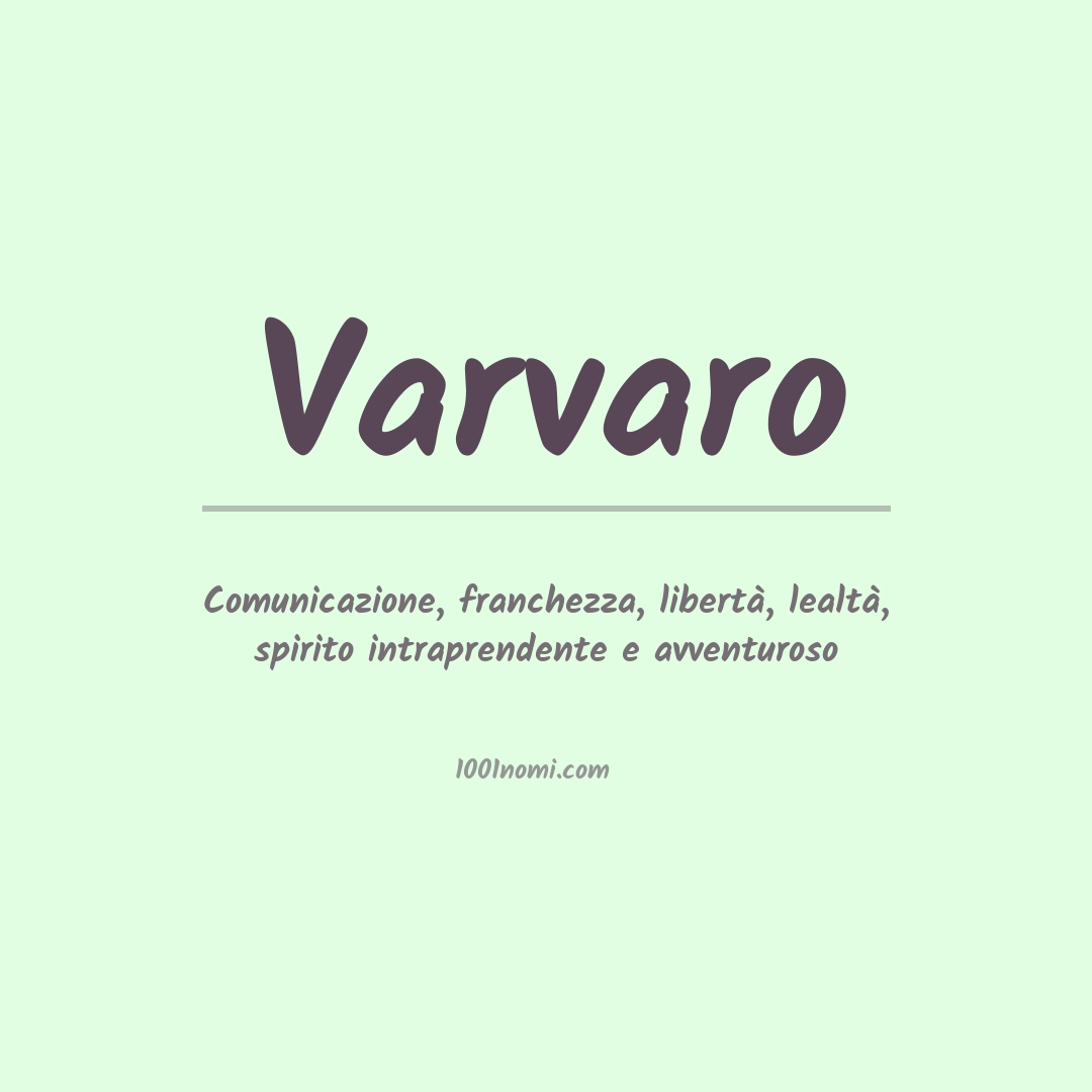 Significato del nome Varvaro