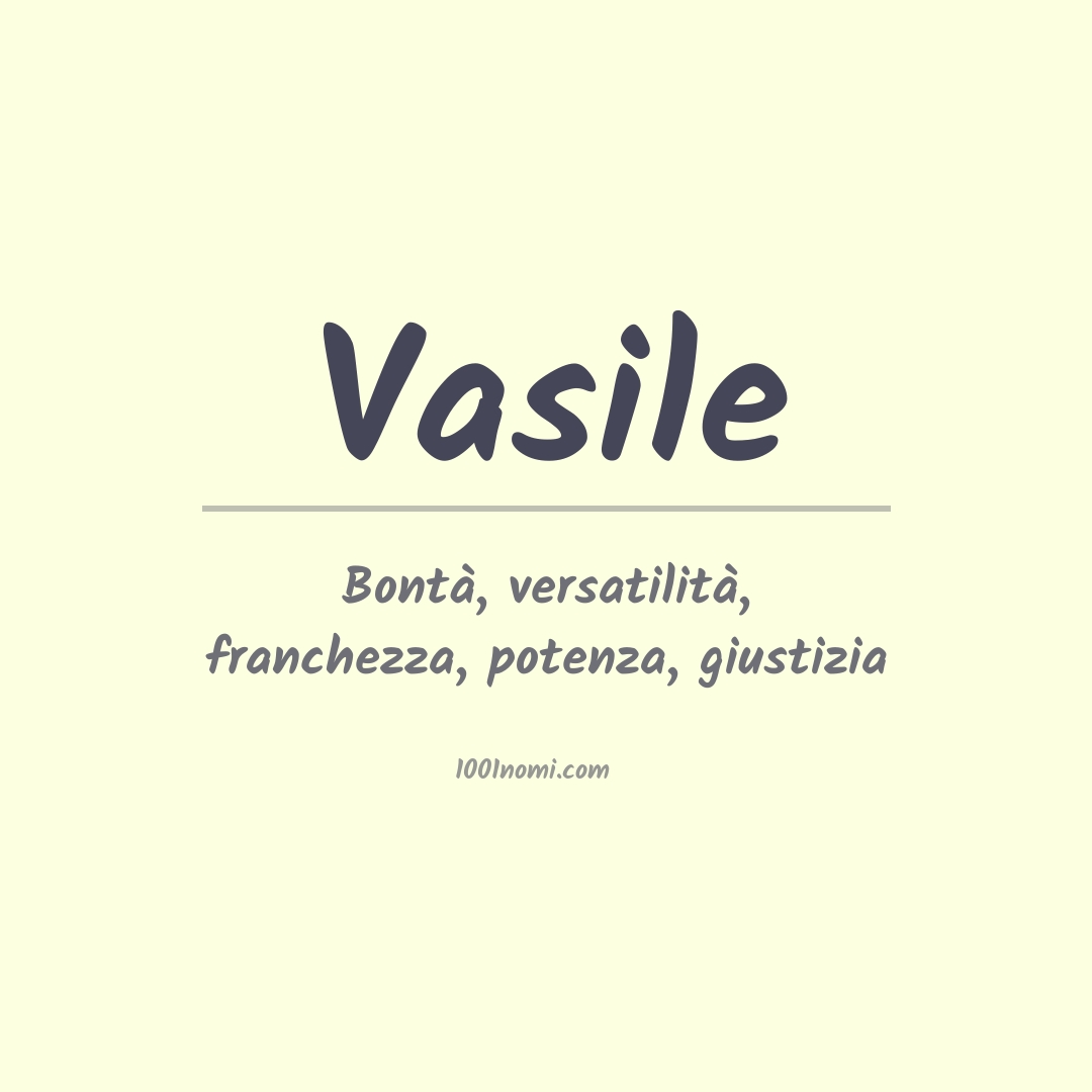 Significato del nome Vasile
