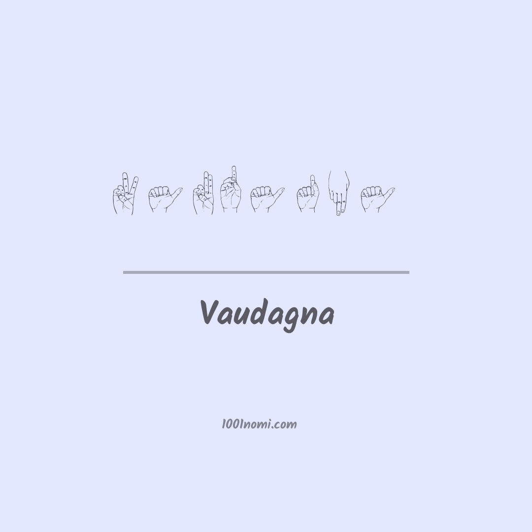 Vaudagna nella lingua dei segni