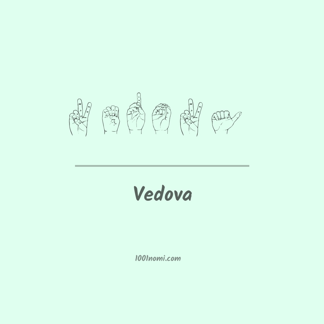 Vedova nella lingua dei segni