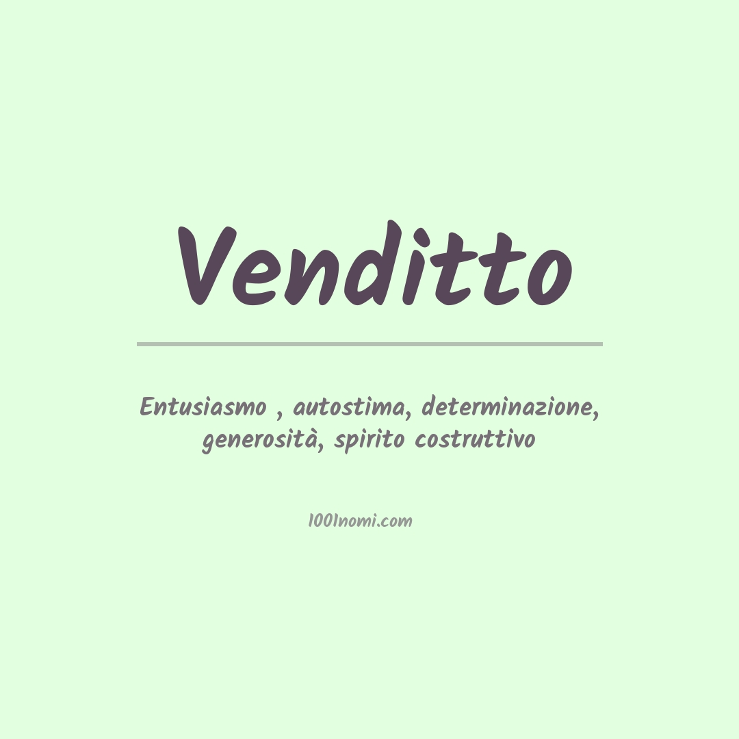 Significato del nome Venditto