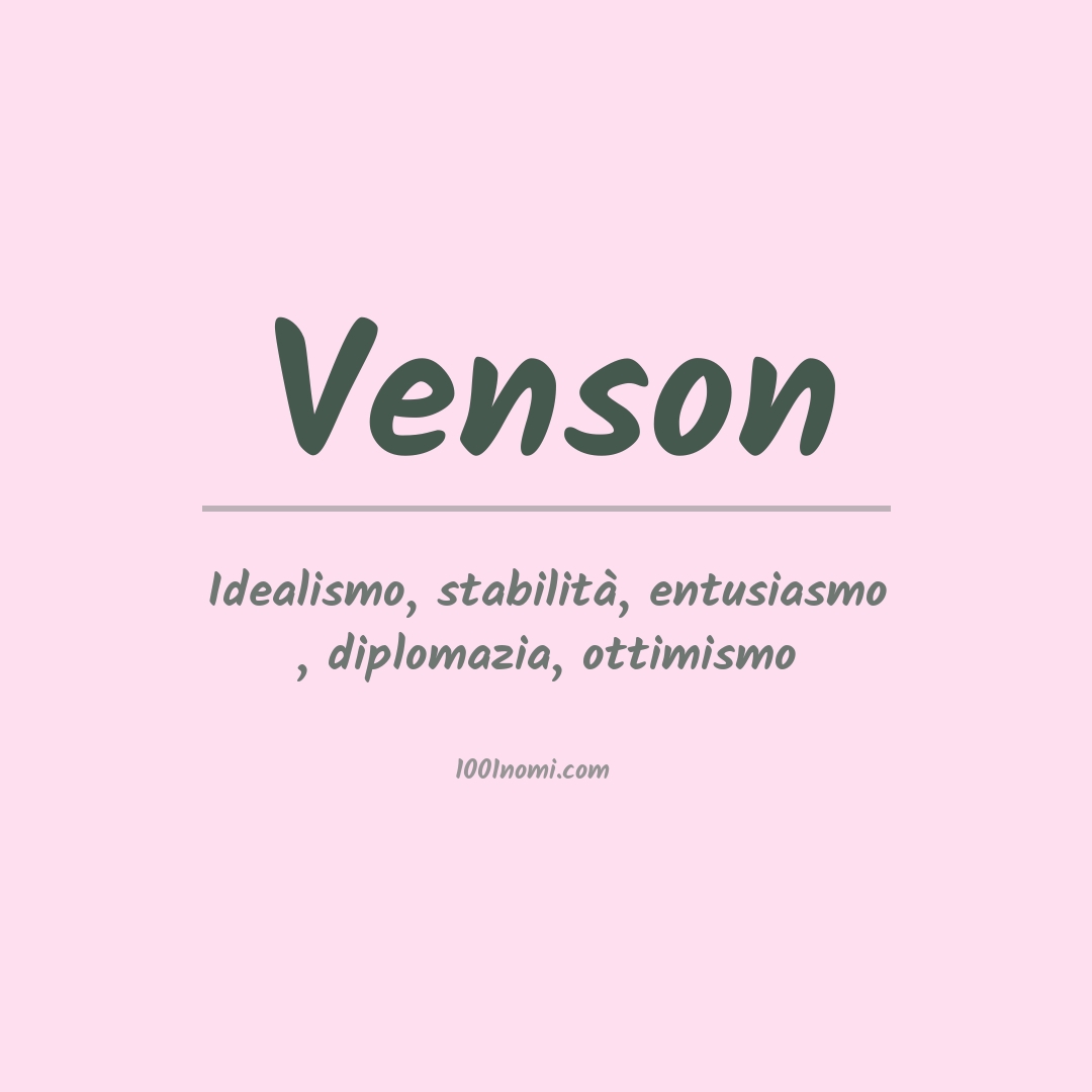 Significato del nome Venson