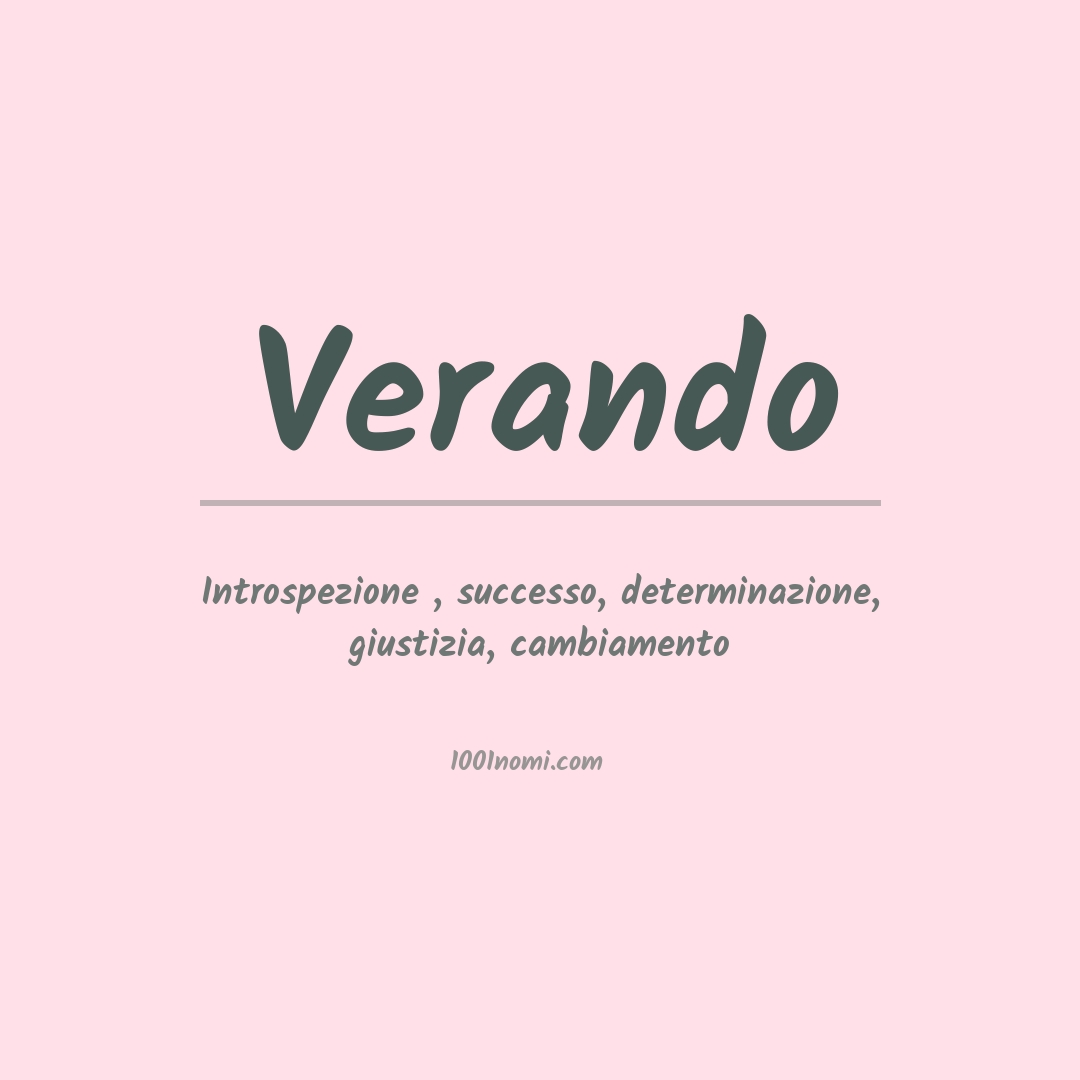 Significato del nome Verando Significato del nome Verando