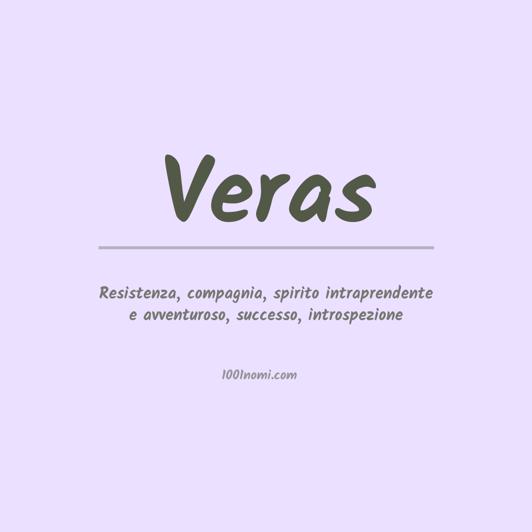 Significato del nome Veras